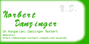 norbert danzinger business card